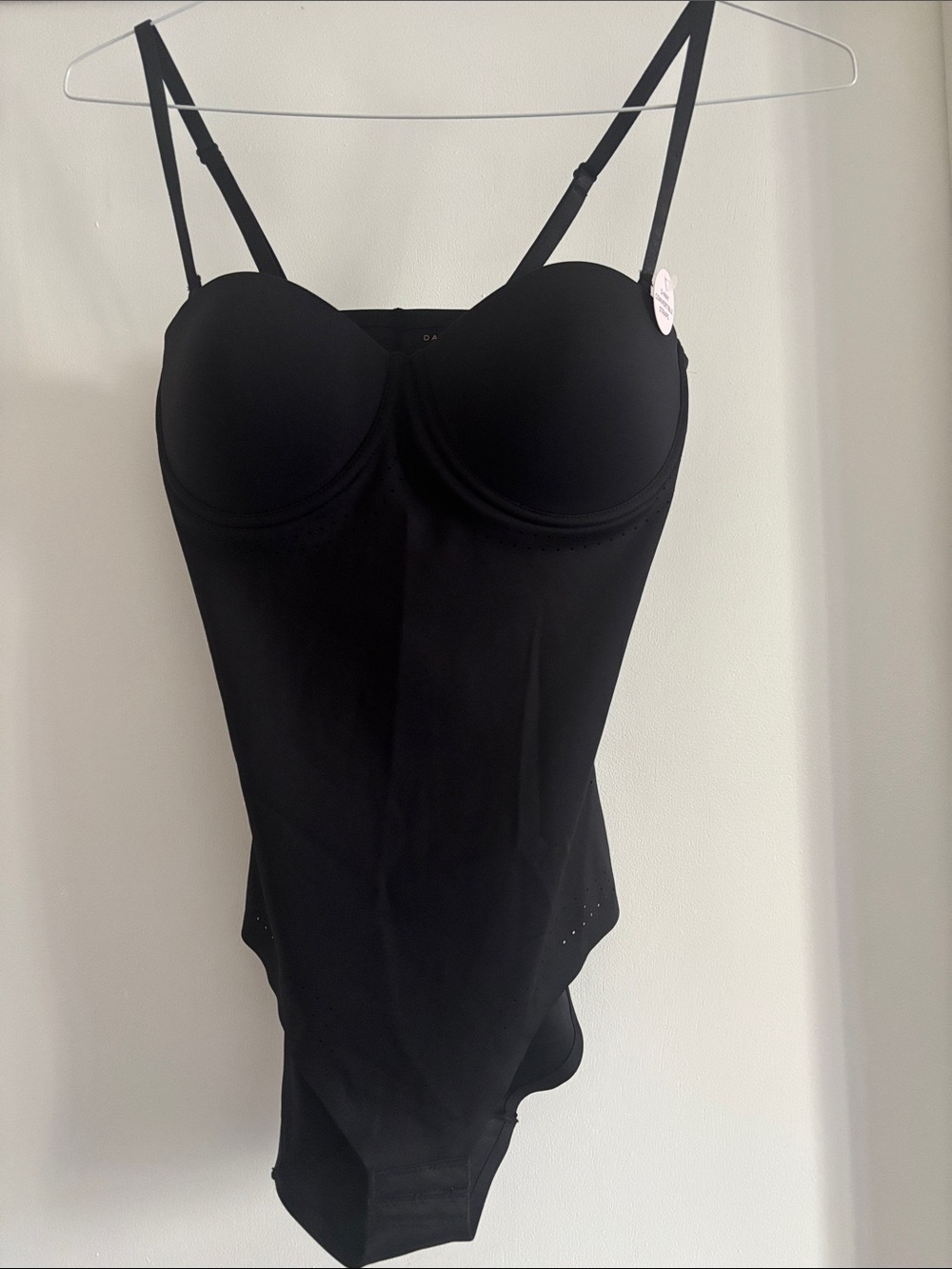❤️NWT Danskin Black Supportive Bodysuit with 5-Way Convertible Straps Medium